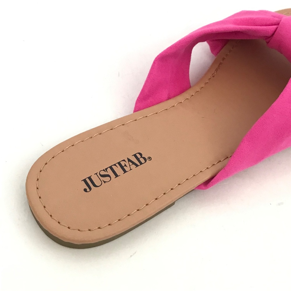 JUSTFAB Pink Sandals Slip On Slide Sandals Women’s Size 8.5 - Picture 6 of 16